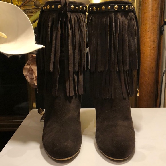 Preloved Gucci brown suede boots size 40.5 - Picture 1 of 6